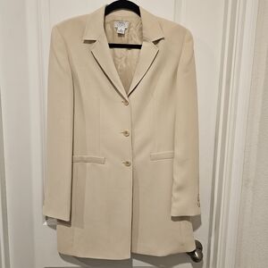 Ann Taylor Loft Cream Women's Tan  Blazer Size 8